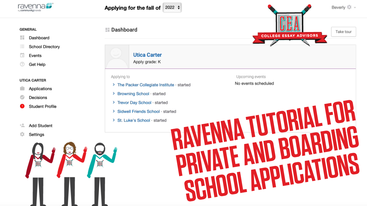 CEA’s Ravenna Hub Tutorial (For Parents and Students Applying to Private PS-12 Schools)